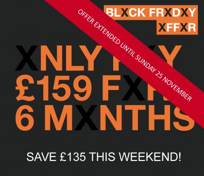 Extended offer until Sunday 25 November