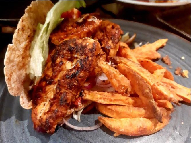 Bish’s Marinated Chicken Kebabs with Coconut & Chilli Sweet Potato Fries