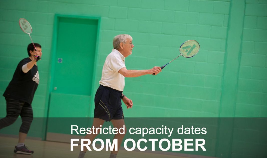 Restricted capacity dates from October for No Strings Badminton
